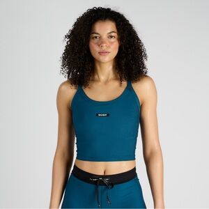 Bandit Teal Race Crop Top